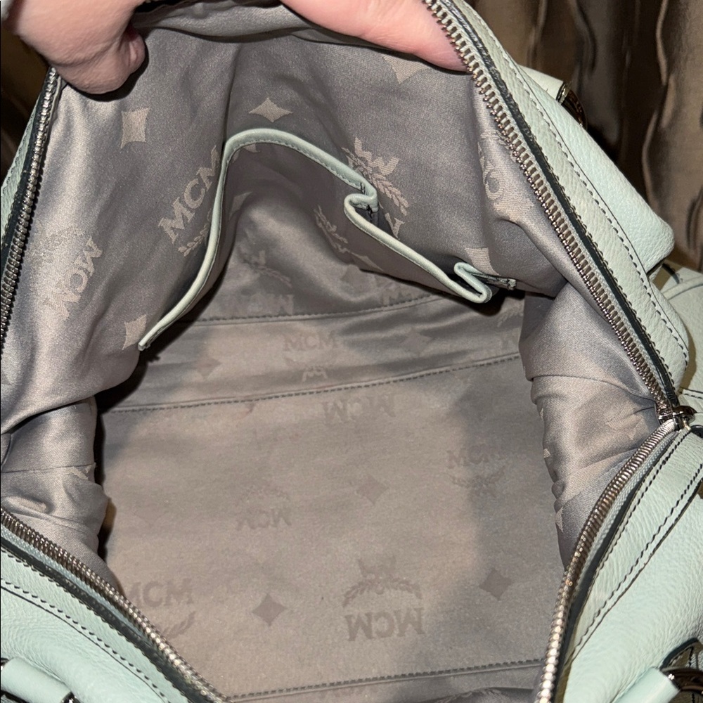 MCM Mint Green Satchel Bag - Picture 13 of 16
